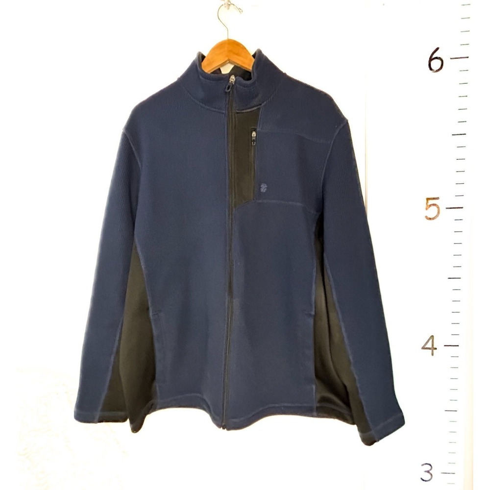 Izod Advantage Performance Natural Stretch Dark Blue Full Zip Jacket Men's XL
